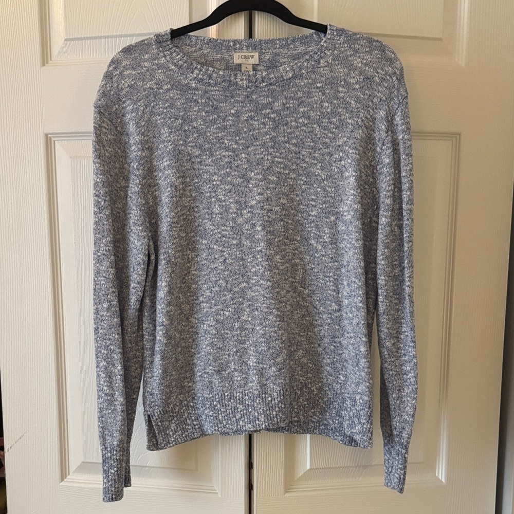 J. Crew Heathered Sky Blue Crewneck Sweater